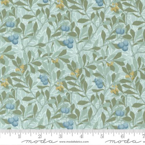 Morris Meadow by Barbara Brackman - Arbutus - No. 8373 16 (Aquamarine) - Moda Fabrics