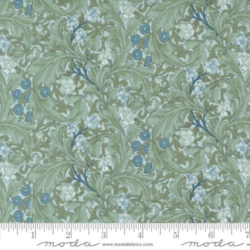 Morris Meadow by Barbara Brackman - Leicester - No. 8374 16 (Aquamarine) - Moda Fabrics