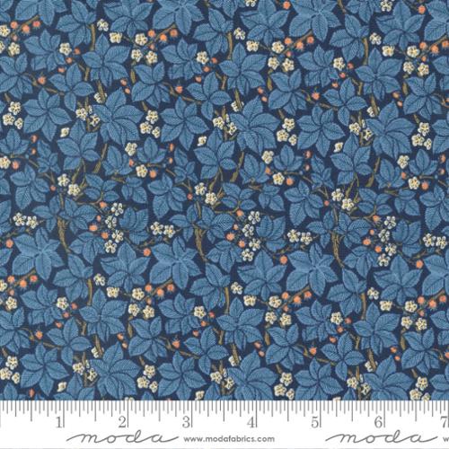 Morris Meadow by Barbara Brackman - Bramble - No. 8375 14 (Woad) - Moda Fabrics