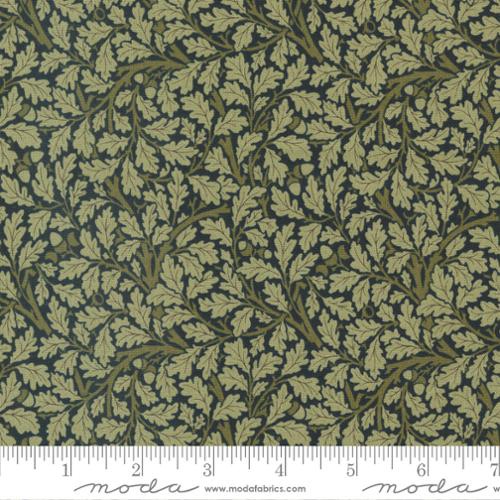 Morris Meadow by Barbara Brackman - Acorn - No. 8376 21 (Damask Black) - Moda Fabrics
