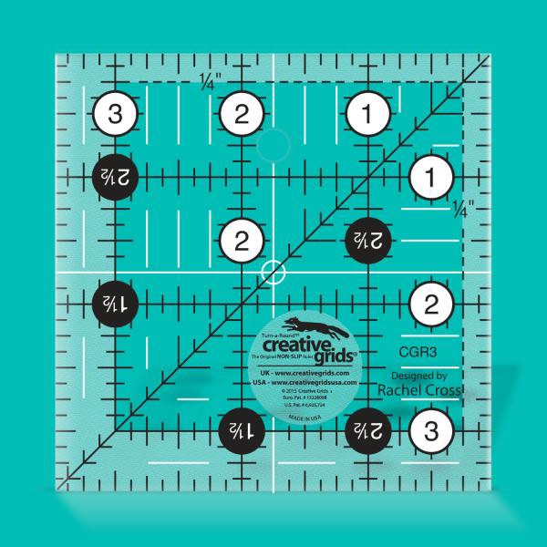 Patchwork Ruler - 3 ½" x 3 ½" - CGR3 - Creative Grids