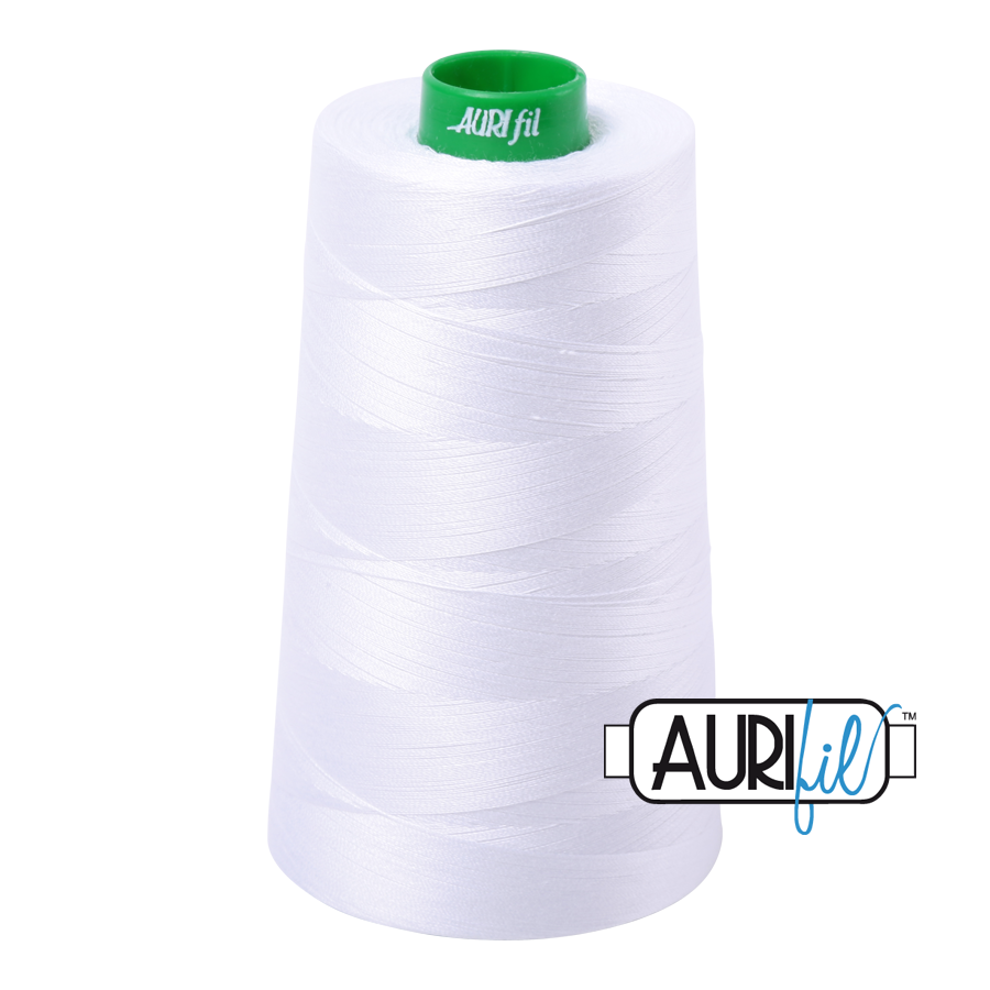Aurifil Cotton 40wt - 2024 White - 4700 metres