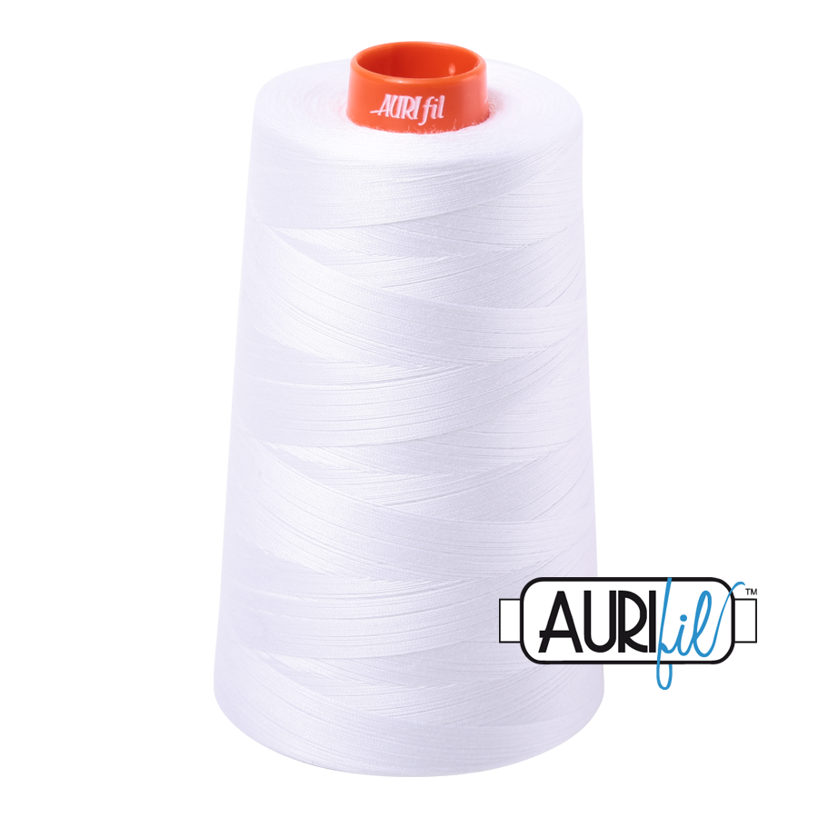HIDDEN Aurifil Cotton 50wt - 2024 White - 5900 metres