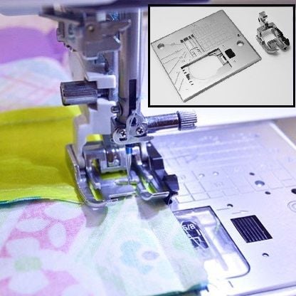 Janome AcuFeed™ ¼" Seam Foot (Piecing Foot) & Needle Plate- MC6600P