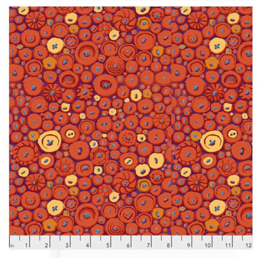 Button Mosaic - Orange - PWGP182.ORANGE - Kaffe Fassett Collective