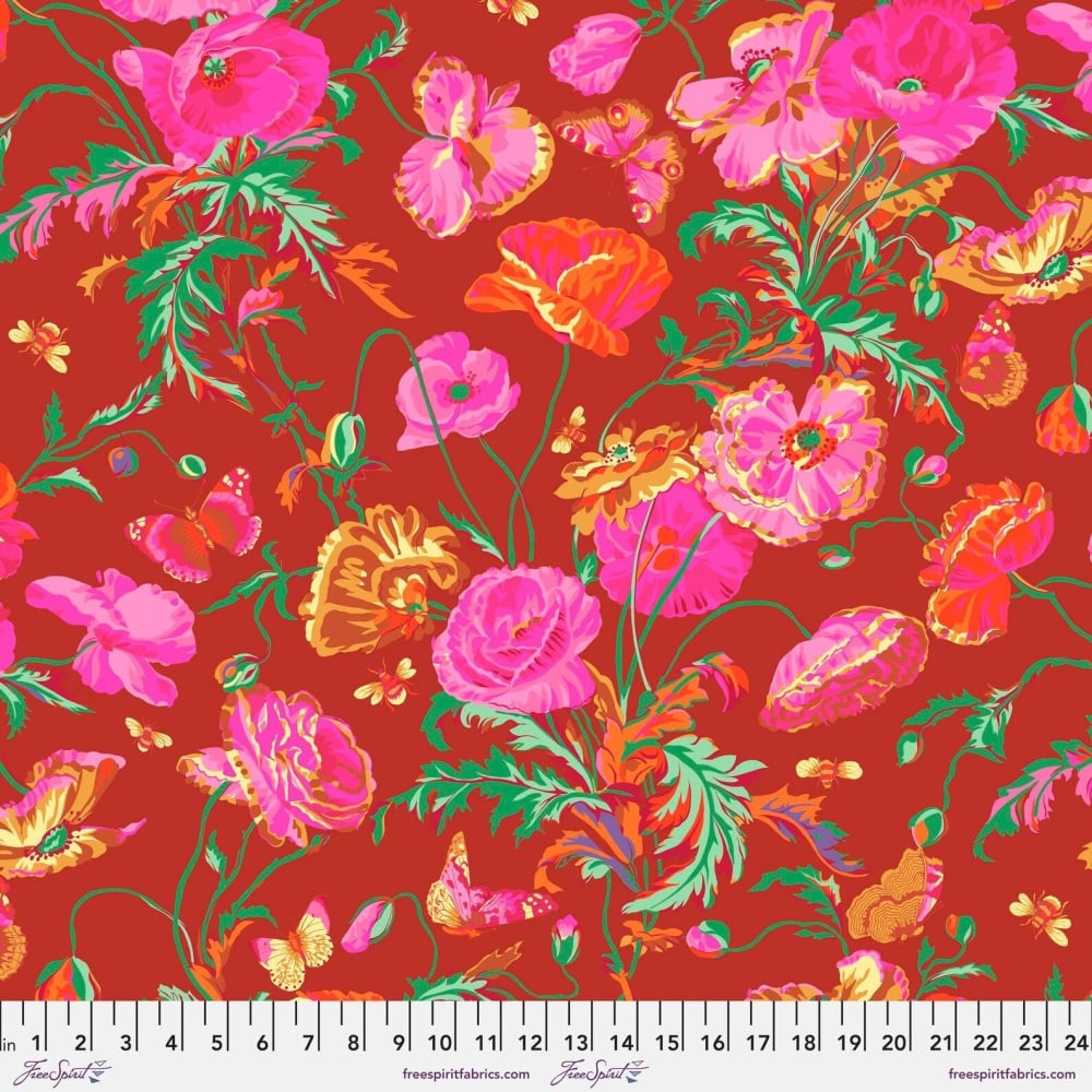 Meadow - Red - PWPJ116.RED- Kaffe Fassett Collective