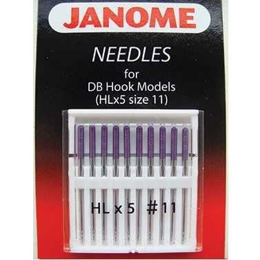 Janome HL Needles for DB Hook Models (MC1600P Series & HD9 Only) - Size 11 - Pack of 10