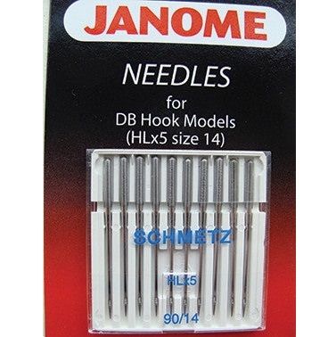 Janome HL Needles for DB Hook Models (MC1600P Series & HD9 Only) - Size 14 - Pack of 10