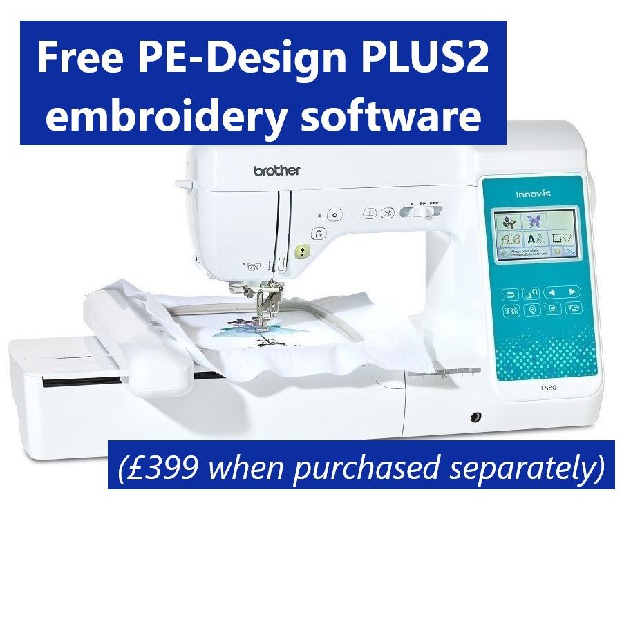 Brother Innov-is F580 - with free PE-Design PLUS2 software worth £399*