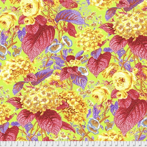 Rose and Hydrangea - Citrus -  PWPJ097.CITRUS - Kaffe Fassett Collective - Last Fat Quarter