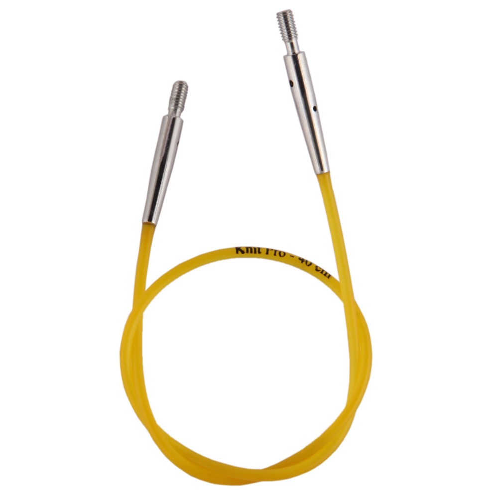 <!-- 100 -->Circular Interchangeable Cable - 40cm - Yellow - KnitPro (KP106