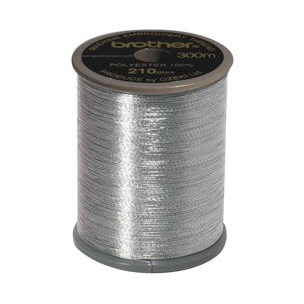 Brother Metallic Embroidery Thread - 996 Aluminium - 300 metres