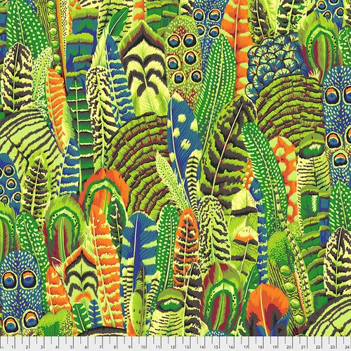 Feathers - Lime - PWPJ055.LIME - Kaffe Fassett Collective