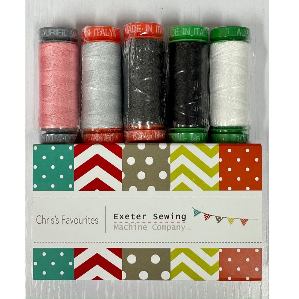 Chris's Favourites by Exeter Sewing Machine Company - Aurifil Cotton 50wt, 40wt & 28wt