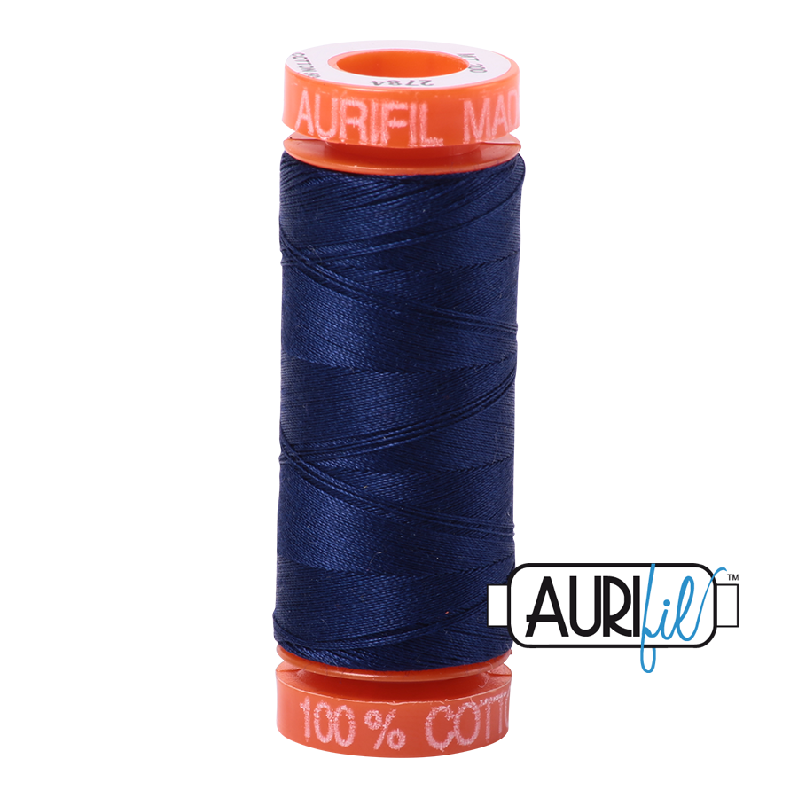 Aurifil Cotton 50wt - 2784 Dark Navy - 200 metres