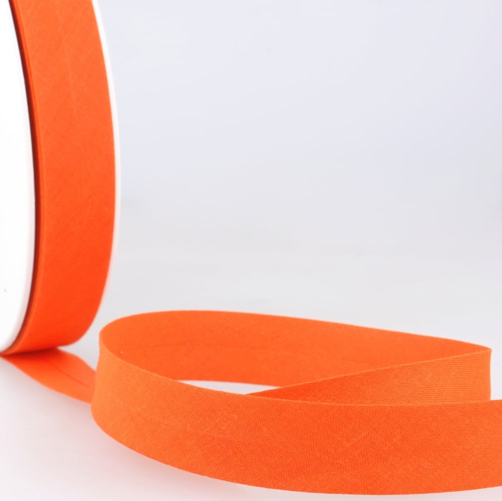 Bias Binding - Polycotton - Orange - 27mm wide - Col. 083 (Stephanoise)