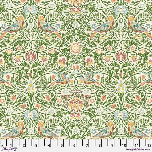 *COMING SOON - NOT YET AVAILABLE TO PURCHASE* - Morris & Co - Emery Walker - Bird (Boughs Green) - PWWM097.BOUGHSGREEN - Free Spirit
