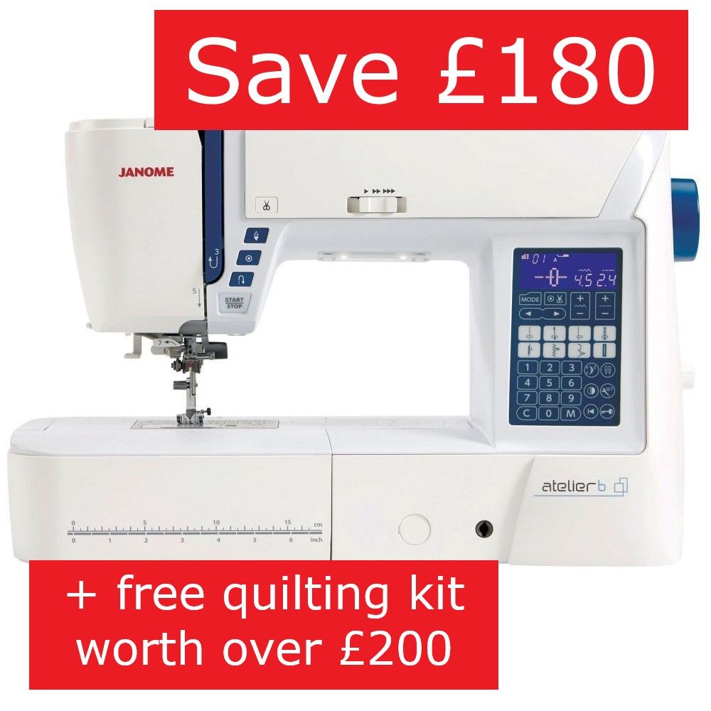 Janome Atelier 6 - save £180 plus free quilting accessory kit worth over £200