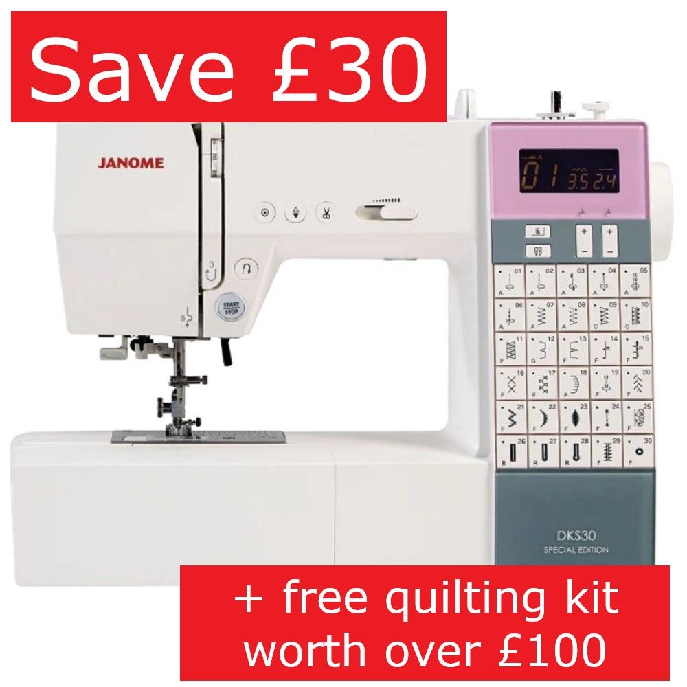 Janome DKS30SE - save £30 plus free quilting accessory kit worth £142
