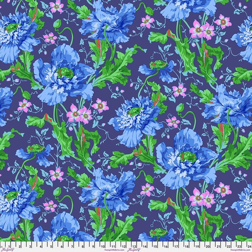 *COMING SOON - NOT YET AVAILABLE TO PURCHASE* - Papaver - Blue - PWPJ127.BLUE - Kaffe Fassett Collective