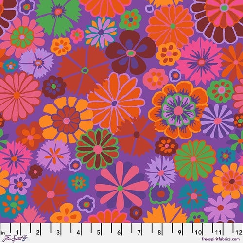 *COMING SOON - NOT YET AVAILABLE TO PURCHASE* - Folk Flower - Red - PWGP204.RED - Kaffe Fassett Collective