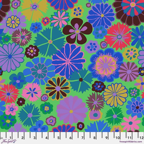 *COMING SOON - NOT YET AVAILABLE TO PURCHASE* - Folk Flower - Blue - PWGP204.BLUE - Kaffe Fassett Collective