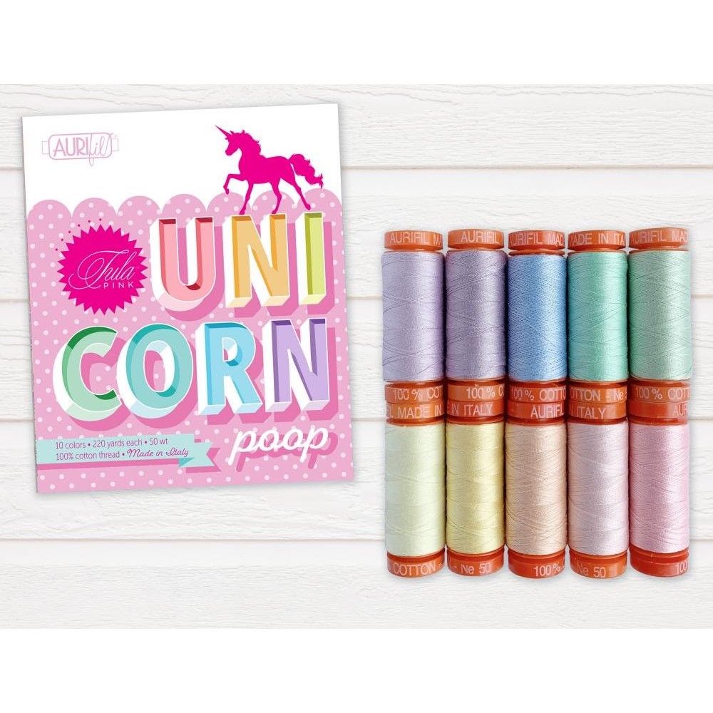 <!-- 045 -->Unicorn Poop by Tula Pink - Aurifil Cotton 50wt