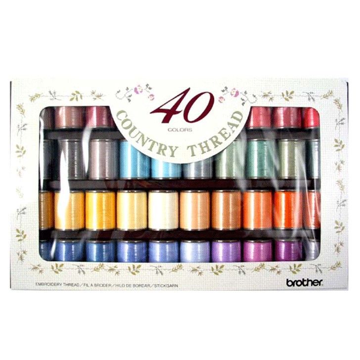 Brother Thread Set - Country Yarn Embroidery 300m x 40