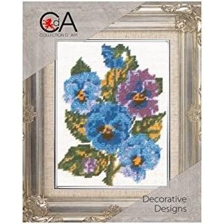 Tapestry Kit - Pansies - Collection d'Art CD3048K (Last One - Now Discontin