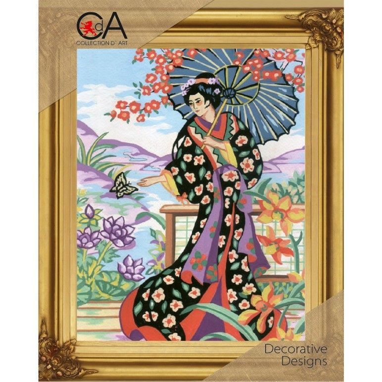 Tapestry Kit - Japanese Lady - Collection d'Art CD6190K
