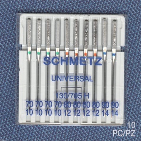 Universal Needles - Mixed Size Pack Large, 70 - 90 - Pack of 10 - Schmetz