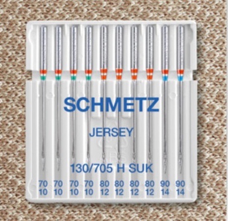 Jersey Ballpoint Needles - Mixed Size Pack, 70 - 90 - Pack of 10 - Schmetz