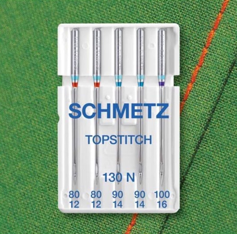 Topstitch Needles - Mixed Size Pack, 80 - 100 - Pack of 5 - Schmetz