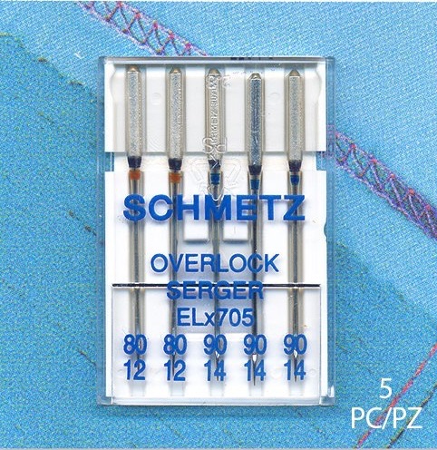 <!--011-->ELx705 Needles - Mixed Size Pack, 80 & 90 - Pack of 5 - Schmetz