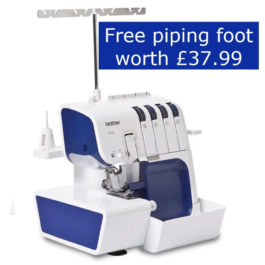 Brother 4234D Overlocker - with free piping foot (usual price £37.99)