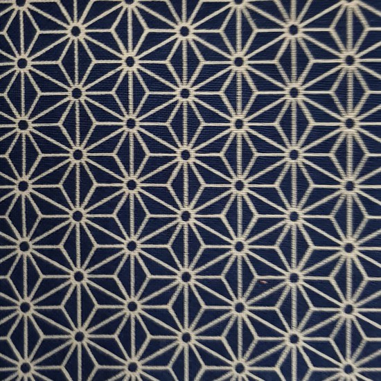 Japanese Fabric - Nomura - Asanoha (Hemp Leaves) - Navy (No. 106) - Nutex Fabrics