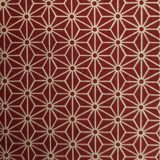 Japanese Fabric - Nomura - Asanoha (Hemp Leaves) - Red (No. 105) - Nutex Fabrics