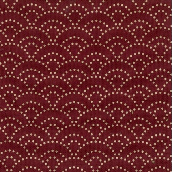 Japanese Fabric - Noki - Seigaiha (Waves) - Red (No. 101) - Sevenberry Fabrics