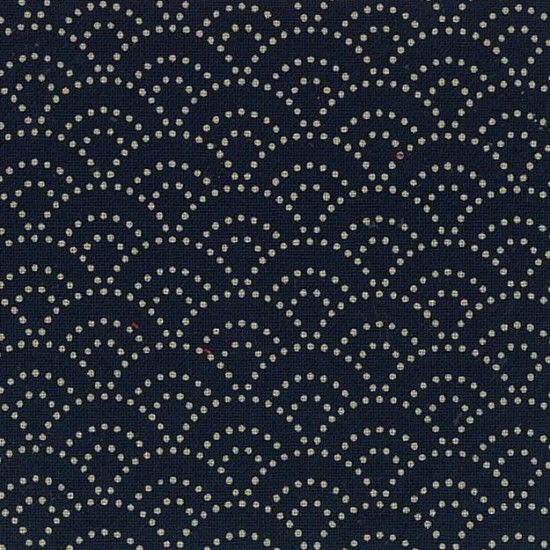 Japanese Fabric - Noki - Seigaiha (Waves) - Navy (No. 102) - Sevenberry Fabrics