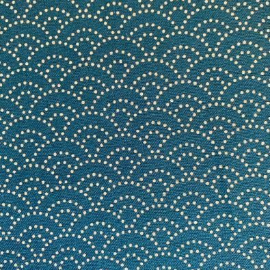 Japanese Fabric - Noki - Seigaiha (Waves) - Teal (No. 108) - Sevenberry Fabrics