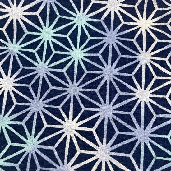 Japanese Fabric - Sogo - Asanoha (Hemp Leaves) - (No. 102) - Nutex Fabrics