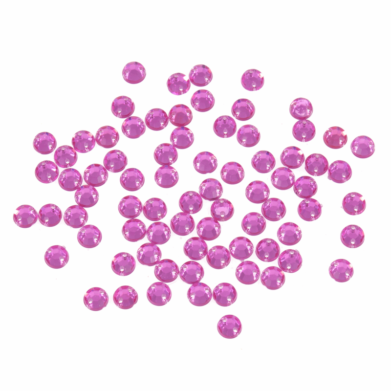 Acrylic Stones - Glue-On - Round - 5mm - Cerise - Trimits (B6013/7) AVAILABLE WHILST STOCKS LAST