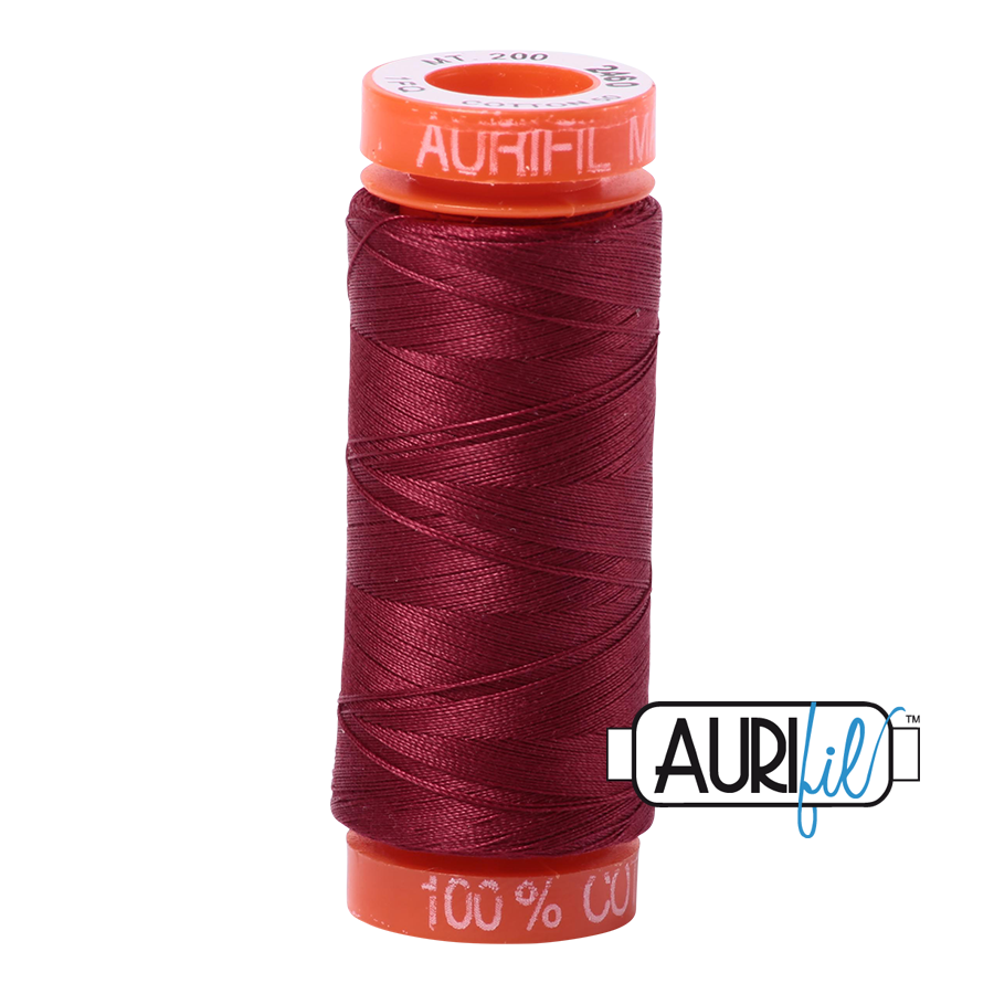 Aurifil Cotton 50wt - 2460 Dark Carmine - 200 metres