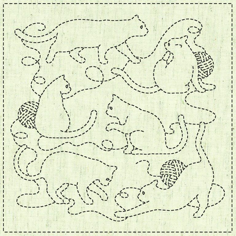 Sashiko Square (pre-printed) - All You Need Is... (KF2022-41) - QH Textiles