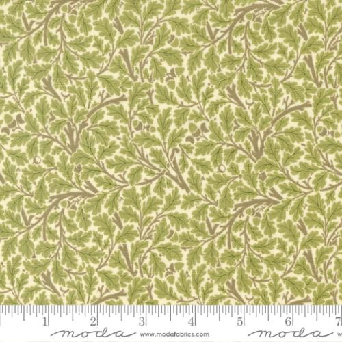 Last Fat Quarter - Morris Meadow by Barbara Brackman - Acorn - No. 8376 11 (Porcelain) - Moda Fabrics