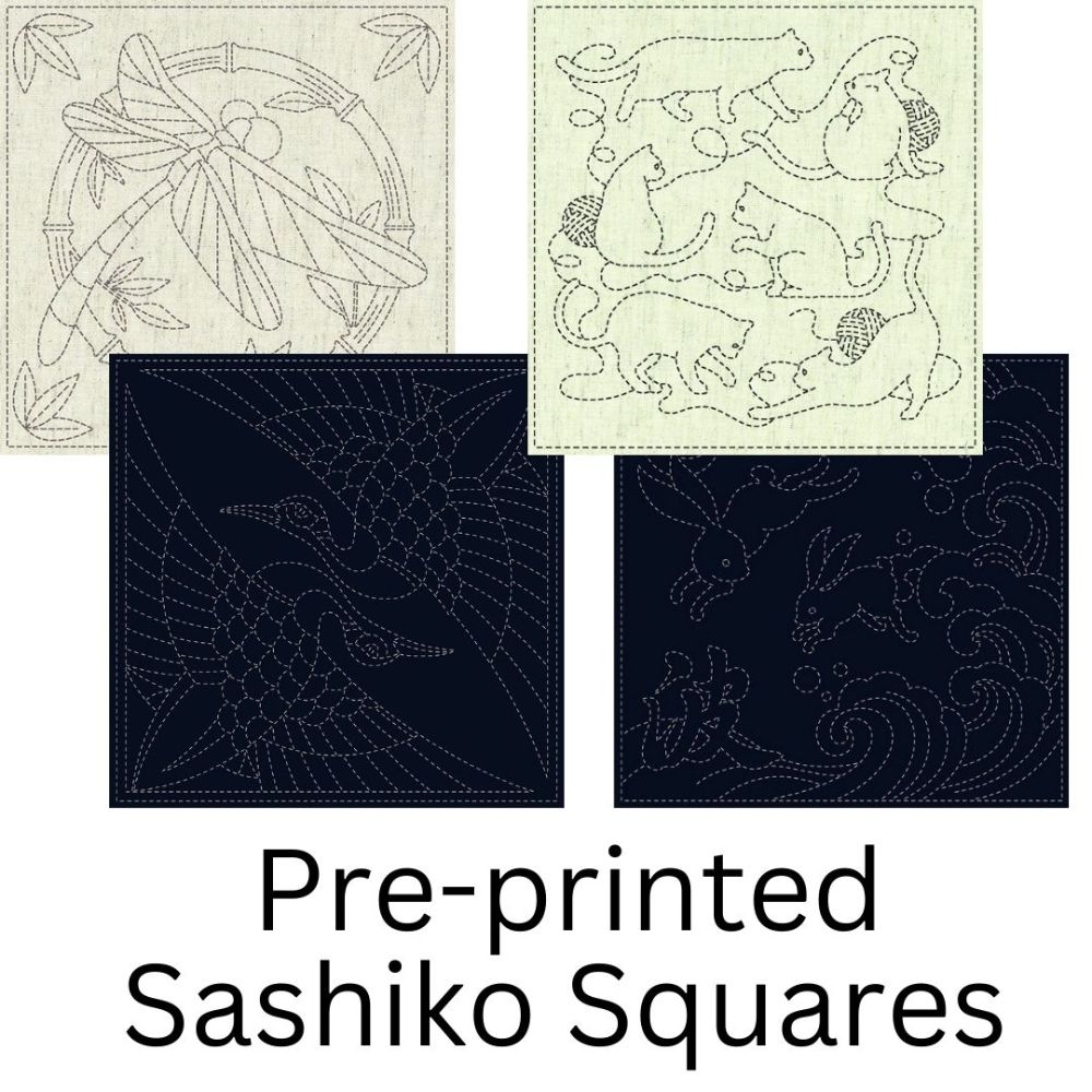 <!--000-->Pre-Printed Sashiko Squares