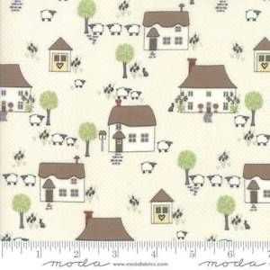 Last Fat Quarter - Moda - Cottontail Cottage - No. 2921 11 White Houses