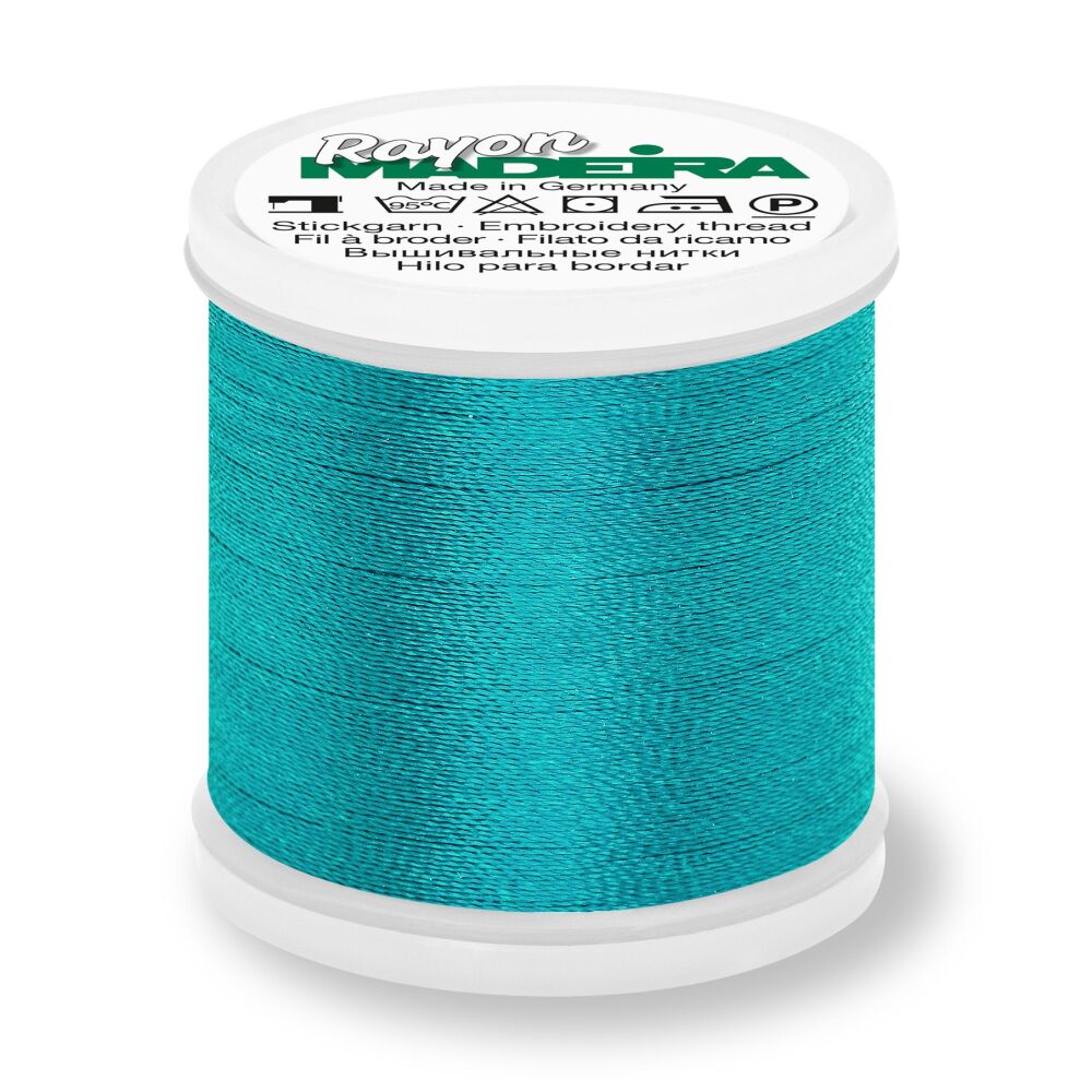 Madeira Rayon No.40 - 1295 Cyan - 200 metres