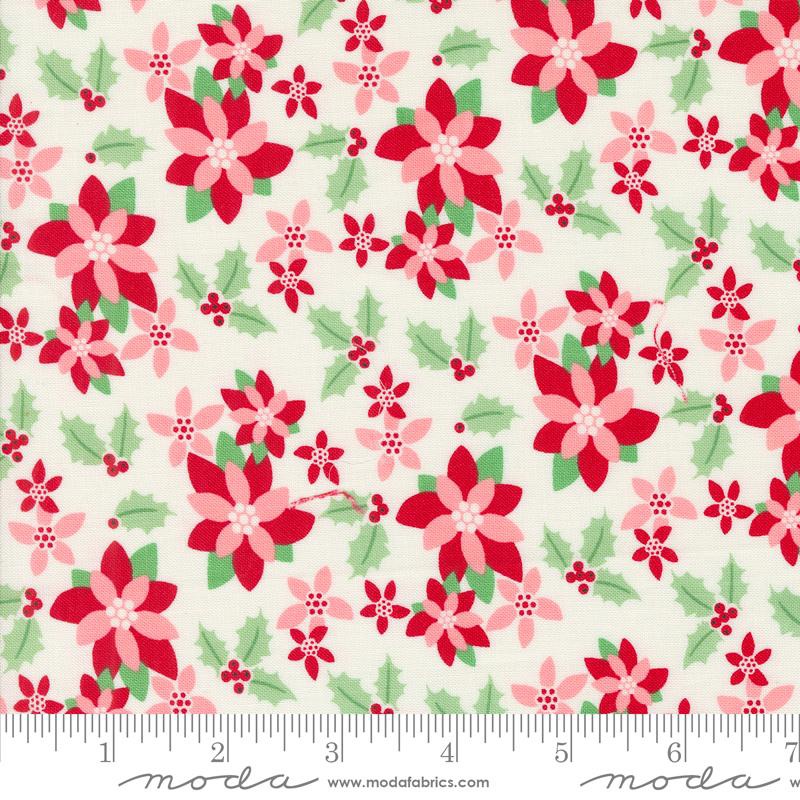 Moda  - Kitty Christmas - Poinsettia - 31201 11 (Snow)