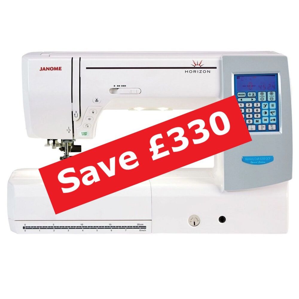 Janome Horizon Memory Craft 8200QCP SE - save £330 (usual price £2129)